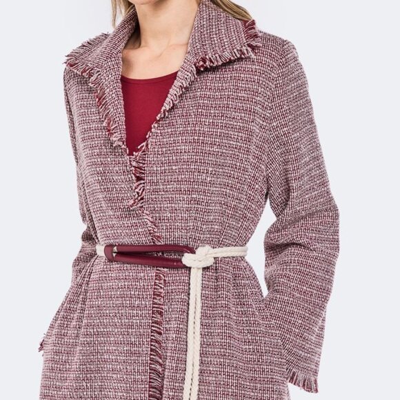 Riva Tweed Abaya Besht 3 Piece Set with Scarf & Long Sleeve Under Dress - Picture 3 of 7